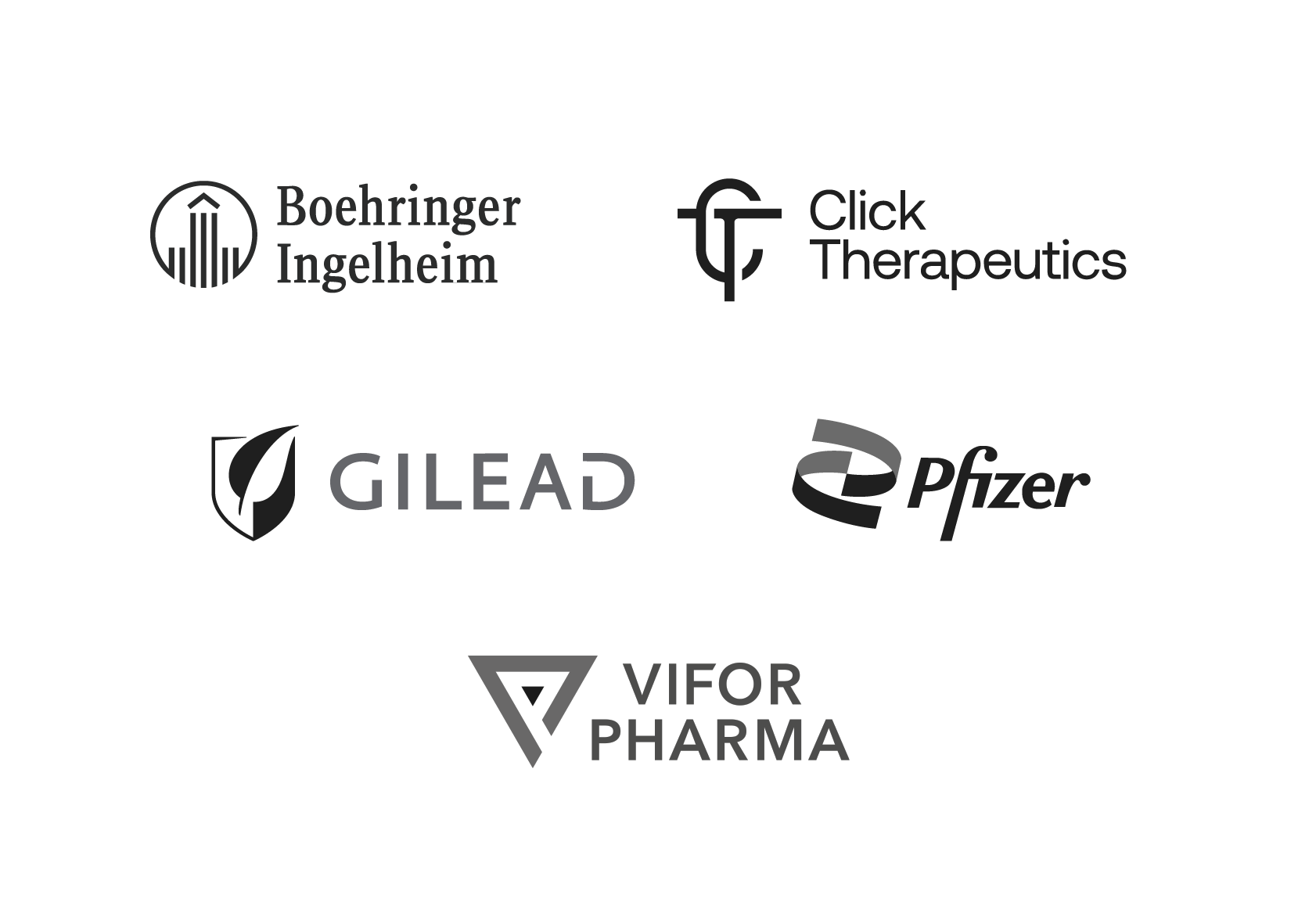 Pfizer, Boehringer Ingelheim, Vifor, Click Therapeutics, Gilead Pfizer, Boehringer Ingelheim, Vifor, Click Therapeutics, Gilead
